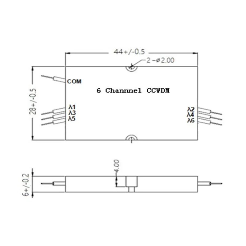 6 CWDM Dlúth Mhuir nIocht (CCWDM)