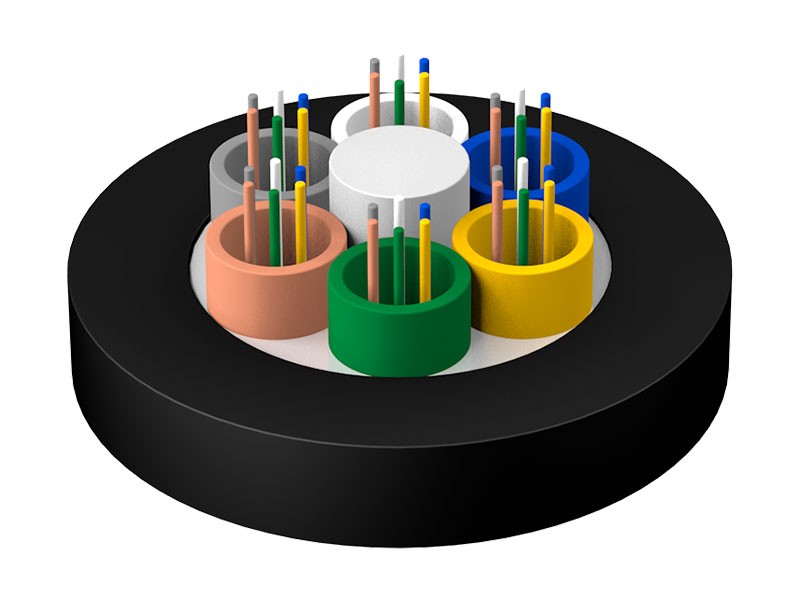 Croílár Neamh-Mhiotalach Treisithe Neamh-Armúrtha Neamh-Armúrtha Cábla Optúil Neamh-Retardant Lasair GYFTZY